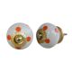 Orange White Polka Dot Cabinet Knob