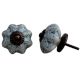 Grey Flower Melon Ceramic Knob