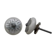 Cream Strewn Flat Knob-05