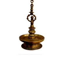Bronze Oil Lamp-44 (Ht -34 Inches)
