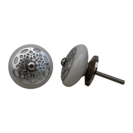 Cream Strewn Flat Knob-04