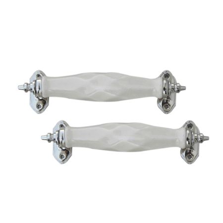 Cream Cut Ceramic Cabinet Handles
