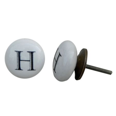 H Alphabet Ceramic Dresser Knob