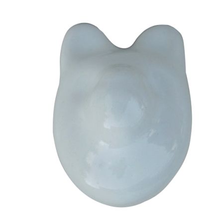 White Fox Face Ceramic Knob