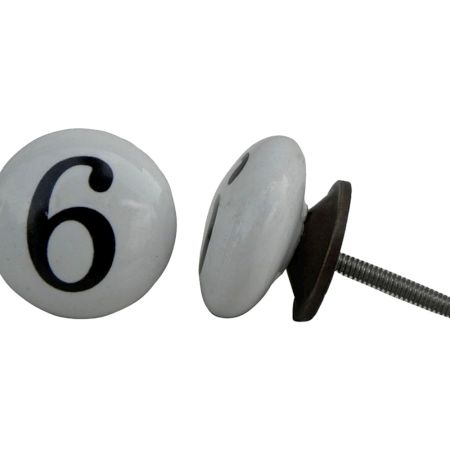 Number Ceramic Knob -6
