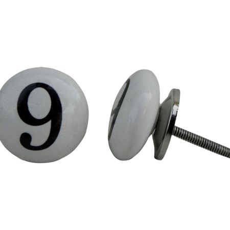 Number Ceramic Knob -9