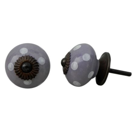 Lavender Polka Dot Furniture Knob
