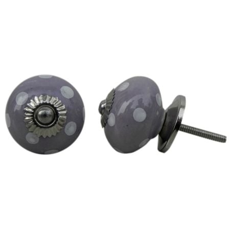Lavender Polka Dot Furniture Knob