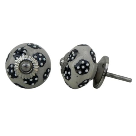Black Tiny Floral Knob (1)