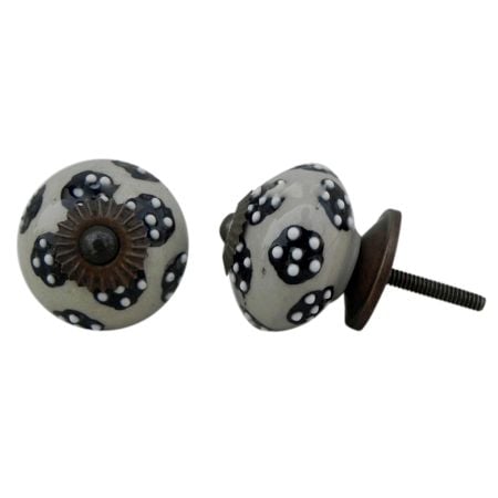 Black Tiny Floral Knob (1)