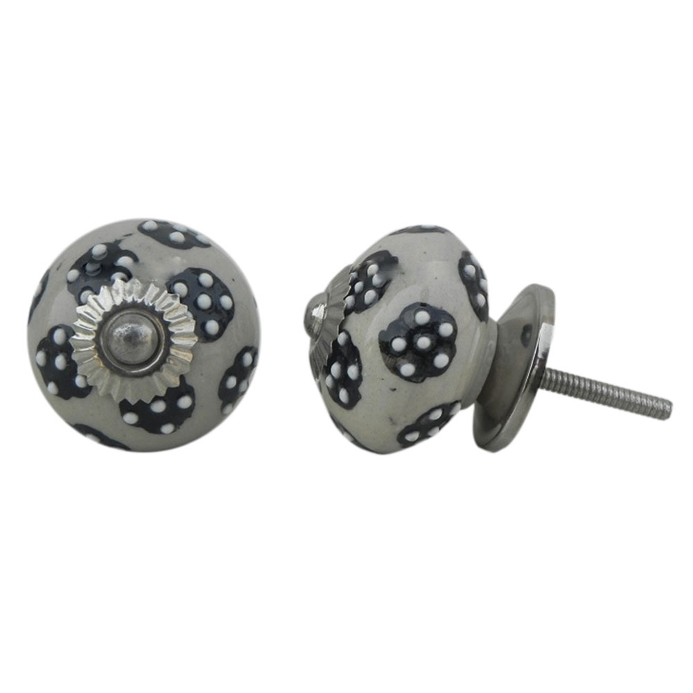 Black Tiny Floral Knob (1)