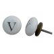 V Alphabet Ceramic Dresser Knob