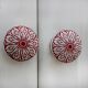 Red Daisy Flat Knob