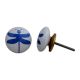 White Blue Butterfly Kids Knob