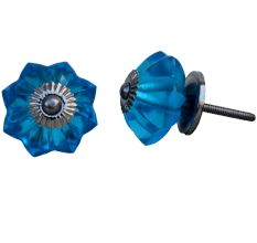 Blue Flower Knob, Big