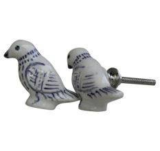 Purple Feather Bird Knob