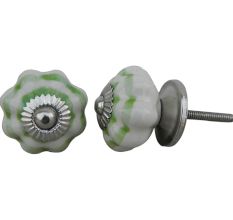 Cream Green Medium Knob