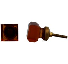 Amber Square Small Drawer Knobs