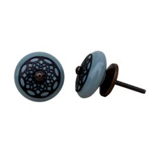 Grey Strewn Flat Knob