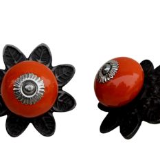 Orange Round Protia Knob
