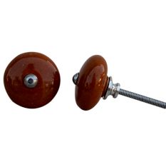 Brown Round Medium Knob