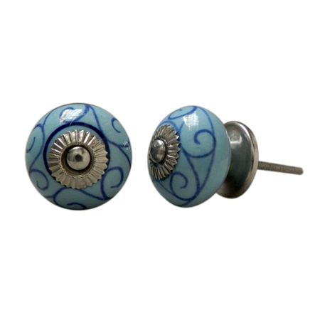 Blue Border Knob