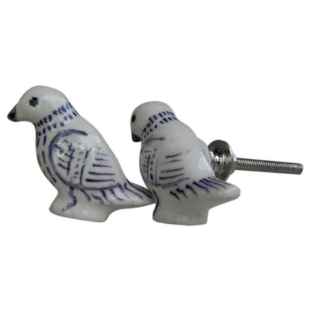Purple Feather Bird Knob