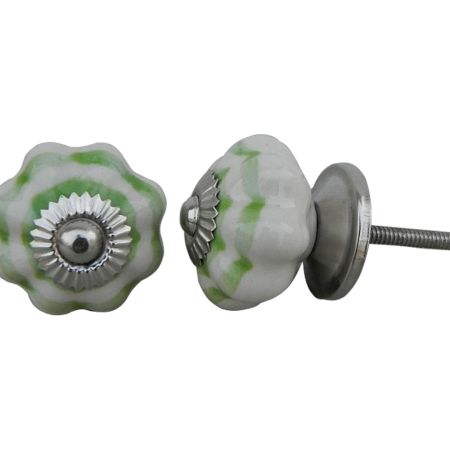 Cream Green Medium Knob