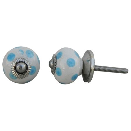 Blue Polka Small Knob