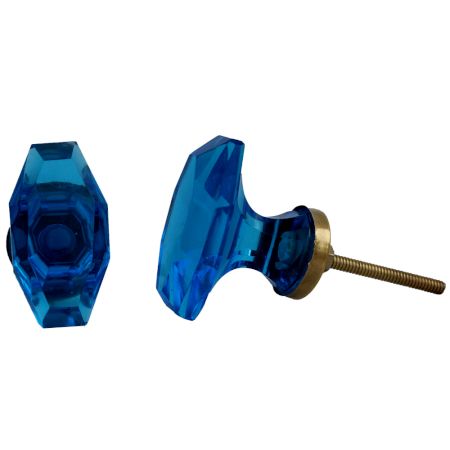 Blue Tapered Baguette Knob