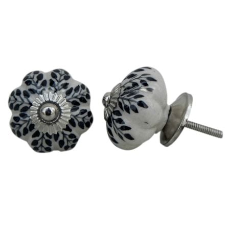 Black Leaf Dresser Knob