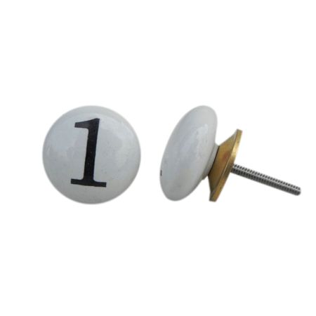 Number Ceramic Knob -1