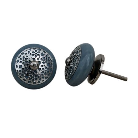 Grey Strewn Flat Knob