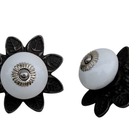 Clear White Portia Knob