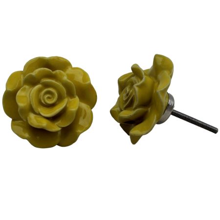 Yellow Flower Knob