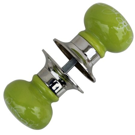 Daffodil Pea Green Door Mortice Handles 2.25