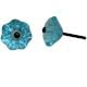 Light Blue Floral Knob