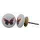 Blue Butterfly Ceramic Kids Knob