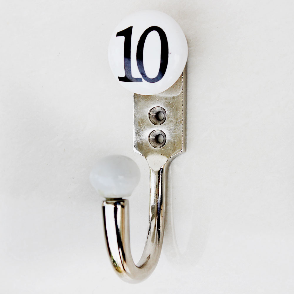 Number Ceramic Hooks -10
