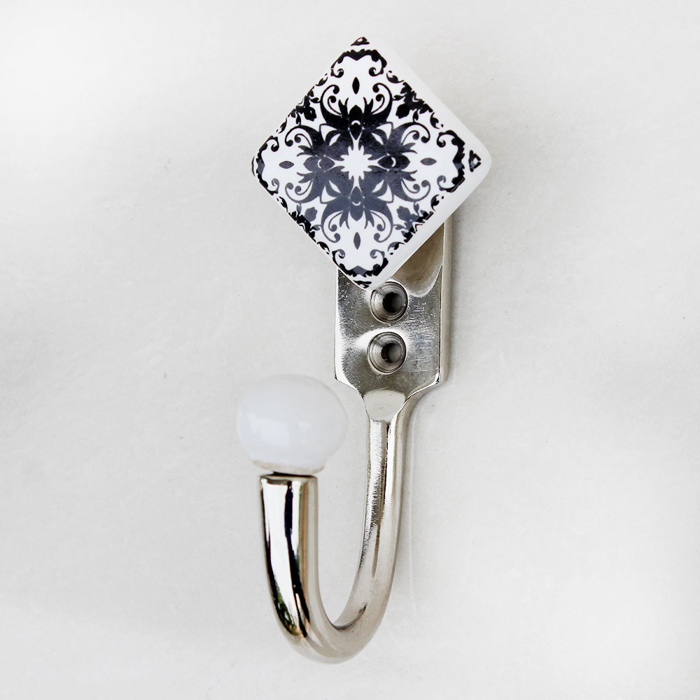 Black Square Decorative Wall Hooks