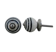 Black Striped Small Knob