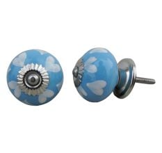 Sky Blue Heart Knob