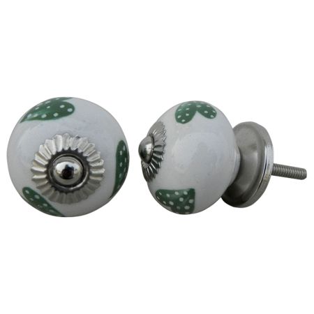 Smoky Green Heart Knob