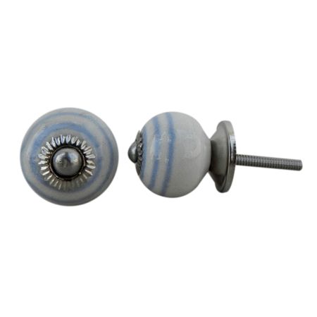 Blue Striped Small Knob