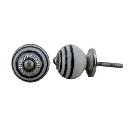 Black Striped Small Knob