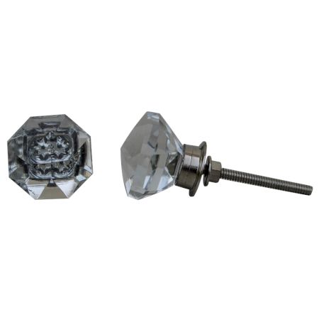 Diamond Cut Glass Drawer Knobs Online