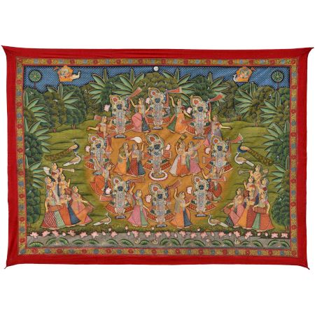 Flawless handmade Pichwai painting of Shreenath Ji