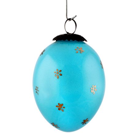 Turquoise Tiny Flower Avocado Big Christmas Hanging