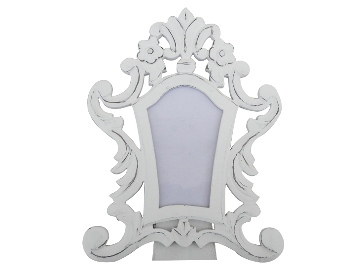 Stressed white photo frame