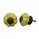 Yellow White Polka Melon Ceramic Knob